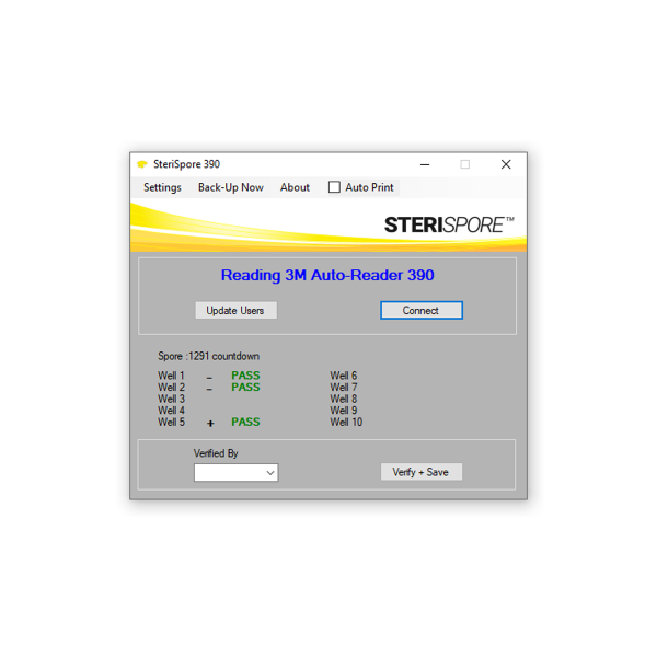 SteriSpore automated spore test software