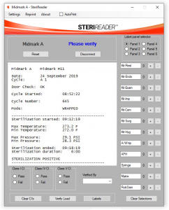 Automated sterilizer cycle logging